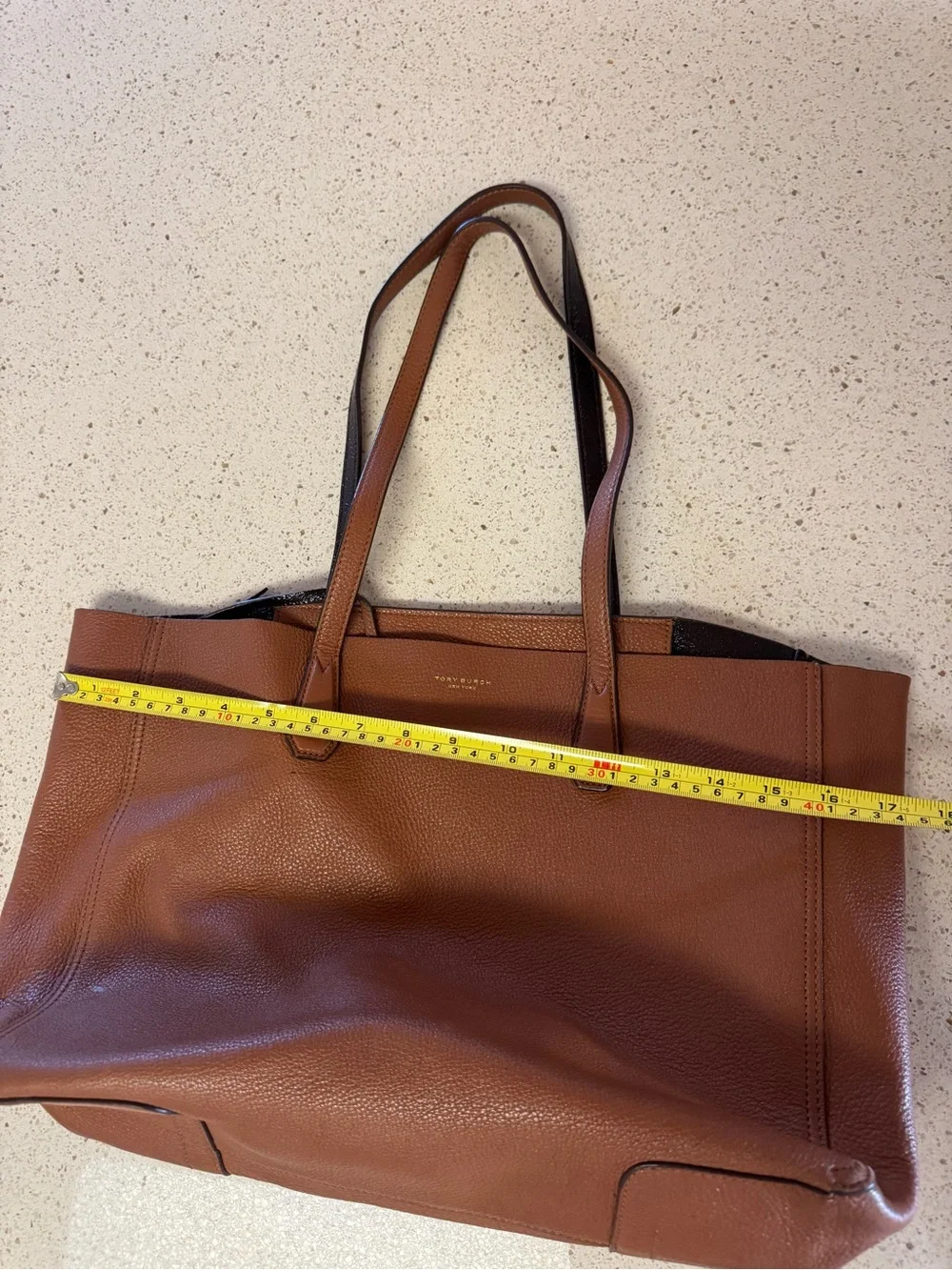 Tory Burch Blake Pebbled Leather Tote with Wristlet - Pre-Owned